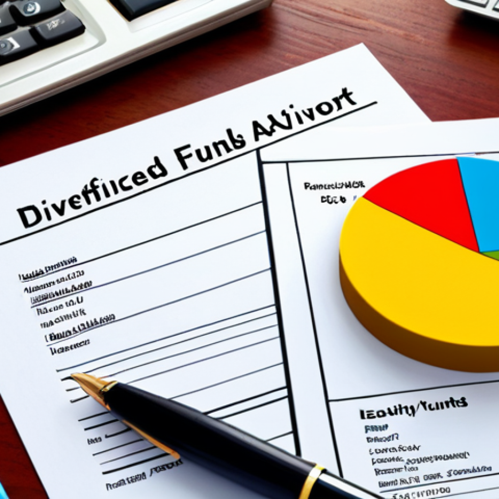 증권투자상담사와 펀드 리스크 설명법 - Diverse Investment Portfolio**
"An organized financial advisor's desk displaying a pie chart repres...