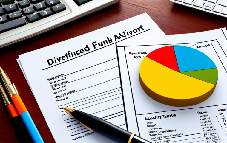 증권투자상담사와 펀드 리스크 설명법 - Diverse Investment Portfolio**

"An organized financial advisor's desk displaying a pie chart repres...