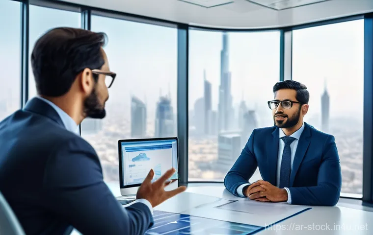 증권투자상담사 이직 노하우 - **Prompt 1: AI-Powered Investment Consulting with a Human Touch**
    "A sophisticated, brightly lit...