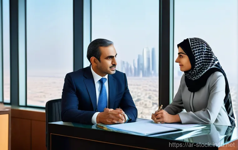 증권투자상담사와 포트폴리오 리밸런싱 - **Prompt:** "A wise, experienced Arab financial advisor, a man in his late 40s or early 50s with a k...