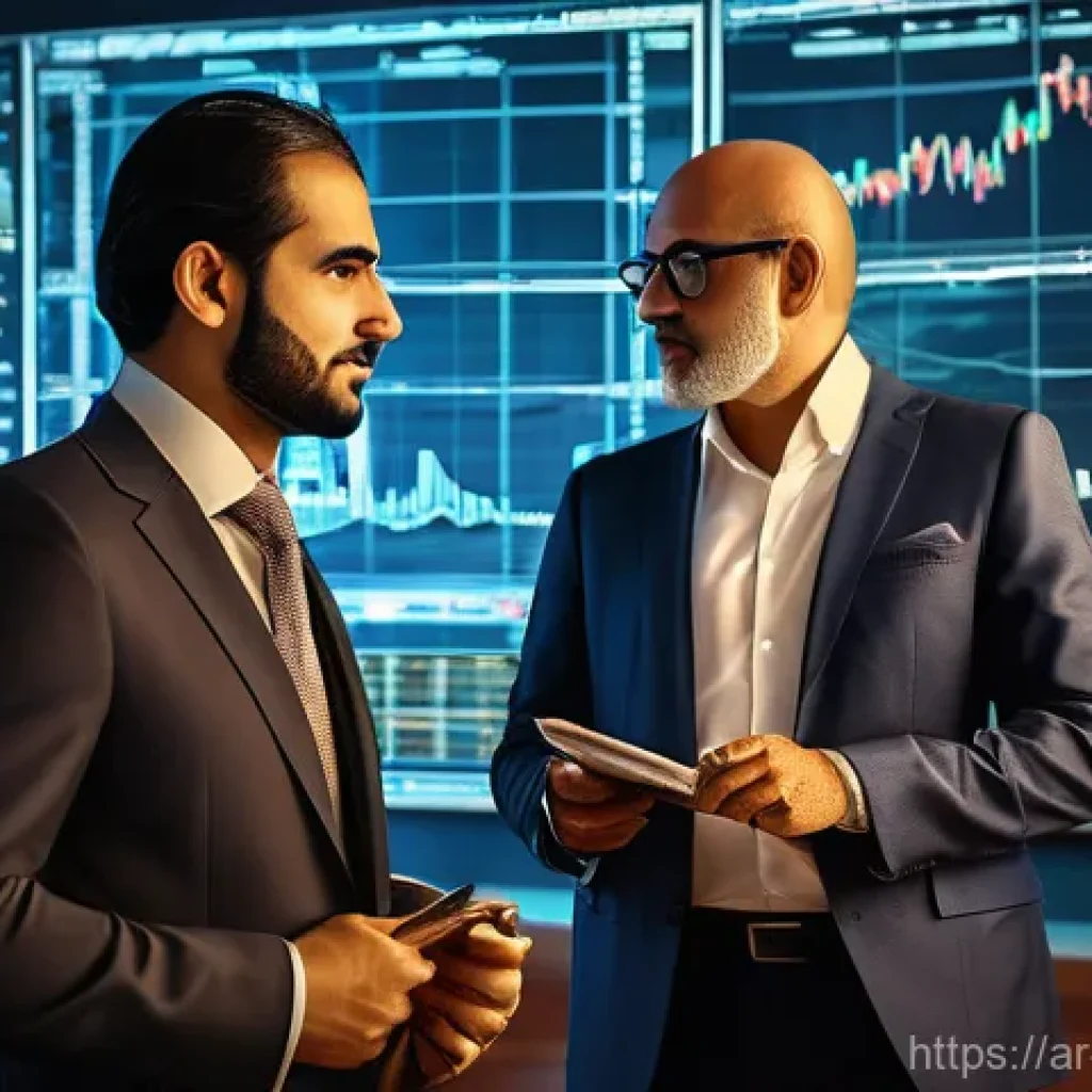 증권투자상담사와 최신 금융 트렌드 - **Prompt 1: Guiding Through the Investment Sea**
    "A distinguished Arab financial advisor, dresse...